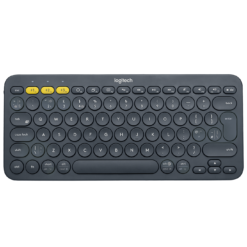 Clavier Bluetooth Logitech K380 Multi-Device - Compatible Windows, Mac, Chrome OS, Android, iPad, iPhone, Apple TV - avec Contrôle Inter-Ordinateurs Flow et Commutation Facile entre Jusqu'à 3 Appareils - Gris Foncé