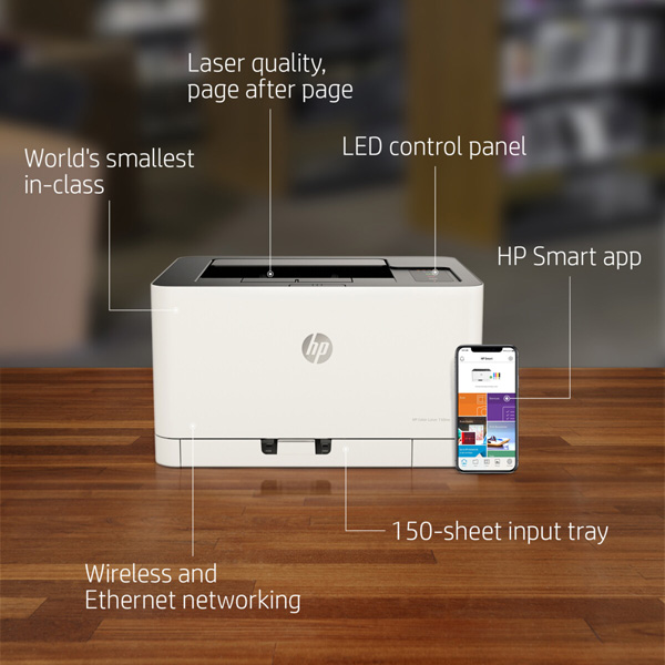 HP 150nw imprimante Laser Couleur 4ZB95A - Tabtel pas cher prix Maroc