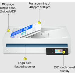 Scanner HP ScanJet Pro N4600 fnw1 (20G07A)