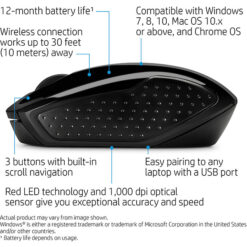 Souris HP Sans Fil 200 (X6W31AA)