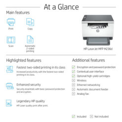 Imprimante Multifonction Laser Monochrome HP LaserJet M236d (9YF94A)